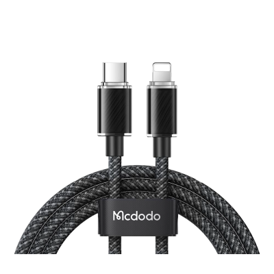 McDododo C-L Transparent Cable  36W 1.2m black CA-3660