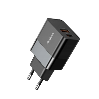 McDododo 20W 1C+1A Fast Charger Black CH-1951