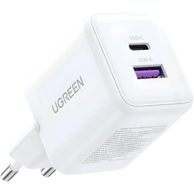 Ugreen Fast Charger 30W 2 Port GaN White EU 65015